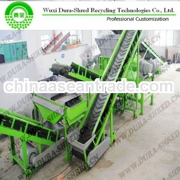 automatic tyre recycling machine/tire shredding line