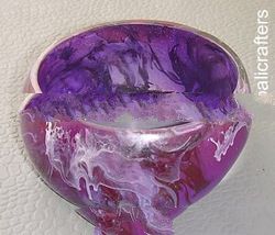 Abstract iced resin bangle