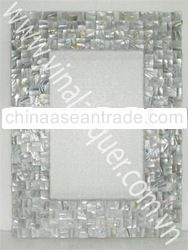 Lacquer mirror frame, Mother of pearl mirror frame