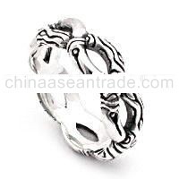 Intertwined Vines Openwork Silver Ring