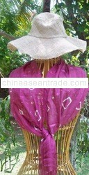 Transparent silk scarf