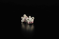 925 Sterling Silver Jewelry Earrings Crown Ruby