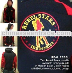 REAL REBELS two-tone raglan hoodie