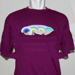 O-neck Purple Shirt