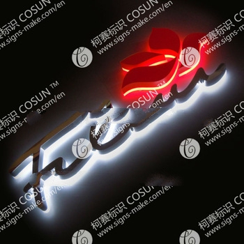 back and sides Led light sign