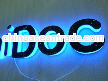 back lit led carved logo channel letter