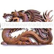 WD000002 Wood Dragon Wall Decor