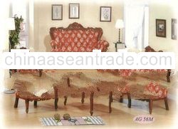 Teak Sofa Set Classic Design Kembang Mayang Indoor Furniture.