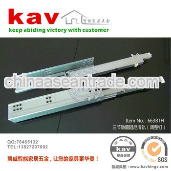 ball bearing roller 3-fold hanging drawer slide