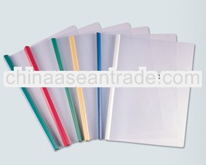 basic pp file folder cheap transparent with sliding bar