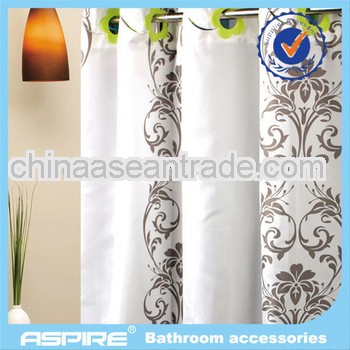 bath shower curtain with flower