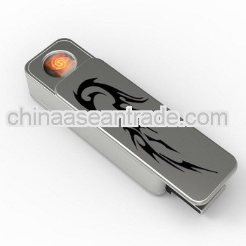 battery powered metal USB lighter 2013 custom promotional items