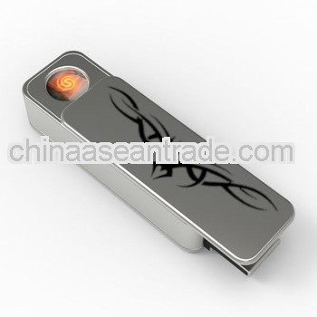battery powered metal USB lighter promotional key ring