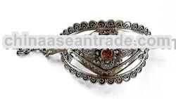 Hair Ornament Silver With Amber