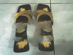 Wooden Sandals Hanmade Air Brush Painting Japan Style