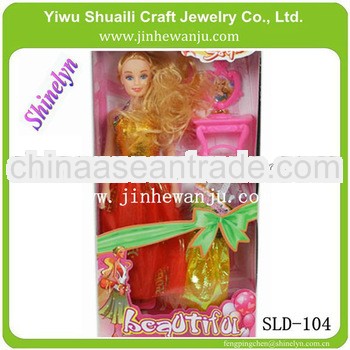 beautiful and cheap plastic doll for grils toy 2012