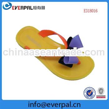beauty girl plastic slipper flower flat children sandals