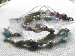 natural agate bracelet, braided blacelet, flat knit bracelet