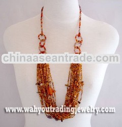 glass beads necklace
