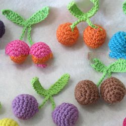 Crochet Cherry Applique