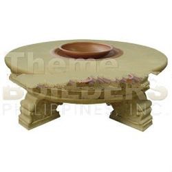 Outdoor Fireplace Round Table