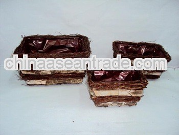 birch-bark and rattan basket