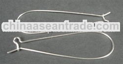 EWFMN56 - 925 Sterling Silver Kidney Ear wire LG