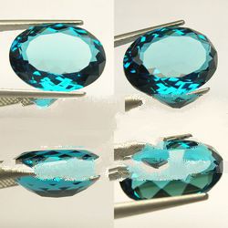 11 cts Huge Oval (18x13 mm) Lab Simulated Paraiba Tourmaline AAA