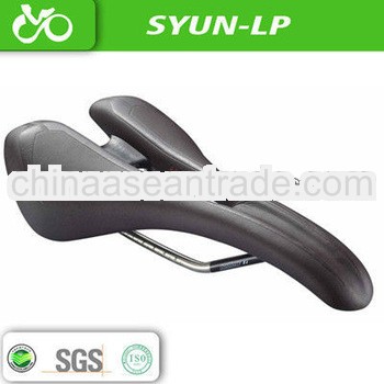 black bike saddle with super light titanium alloy