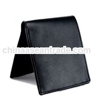 black business man's short leather purse