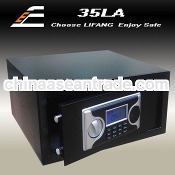 black luxury hotel room safe