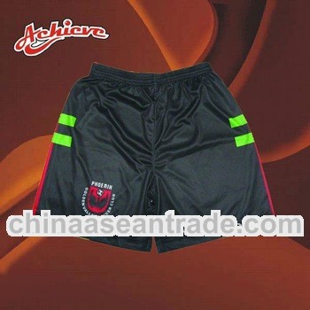 black sublimated soccer shorts for men
