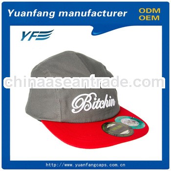 blank 5 panel hats custom 3d embroidery hats