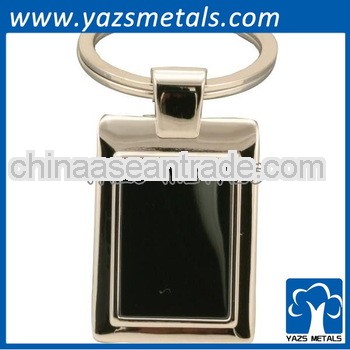 blank logo zinc alloy metal keychains with shinny nickel plated for souvenir and gift