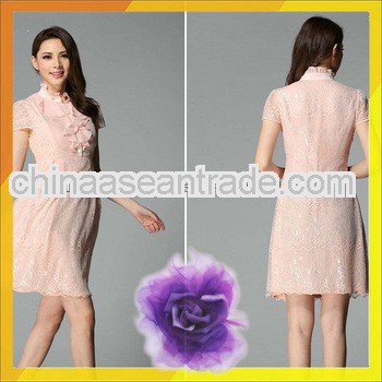 blouse neck design short sleeve women summer lace dress patterns