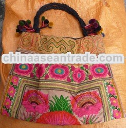 casual hill tribe fabric handbag, ladies' handbag, hill tribe designed handbag