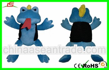 blue plush frog stuffed toy