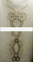 Crystal stitch on fabric