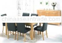 Light Teak Finish Alabama Dining Set