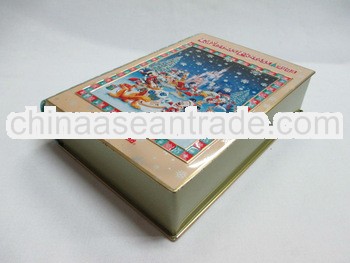 book shaped promotional custom tin cans