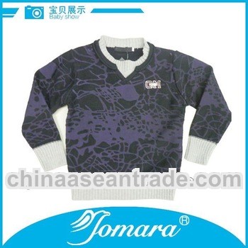 boy's high fashion kids round neck sweater patterns