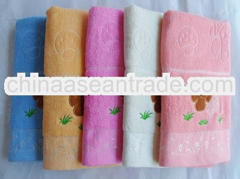 bright colored baby bath towel weaving with 32/2s