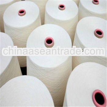 bright raw white virgin spun polyester sewing thread in cone