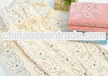 brushed printed microfiber bath towel