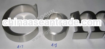 brushed stainless steel pictogram signage