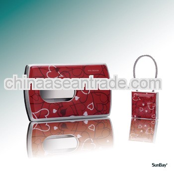 business card holder and key ring gift set