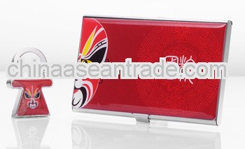 business card holder and keyring gift set