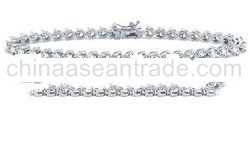 2.75 Cts Diamond Bracelet 14k White Gold