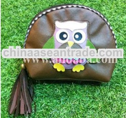 Cute owl handmade cosmetic bag, wallets, purses