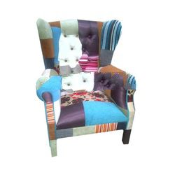 Wing Patchwork Chair made by Moodlinesindo Jepara Furniture ( Only For Serious Buyer )